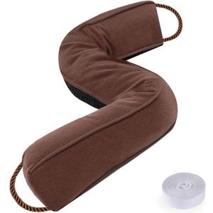 Sunolga Door Draft Stopper Blocks Hot and Cold Air with Removable Washable Cover for Bottom of Door, AllSeason Seal for Noise, Light, Dust, Door Sweep for Gaps Up to 3", Home Essentials, 36", Brown