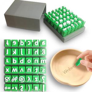 Letter Stamps for Clay, Alphabet Stamps for Clay, Personalized Pottery Letter Stamps for Clay, DIY Embossing - Lowercase Letters and Symbols, Custom Pottery Stamp (Small)