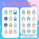 10 Pcs U Shaped Toothbrush Kids Replacement Head Set, Including 5 U Shaped Brush Heads 5 Bristle Brush Heads and 1 Storage Box(Age 2-6) (Small)