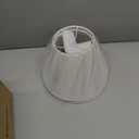 White Lamp Shades Set of 2, No Assembly Required Medium Lampshade 6" Top x 12" Bottom x 8" High, Replacement Lamp Shades for Table Lamps, Floor Lamps, Metal Spider Fitter