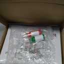 Fullhawl 24 Pcs Snowman Handprint Greeting Card Art Crafts Kit Washable Ink DIY Christmas Handprint Card Souvenir Art Set for Winter Party Handmade Gift