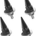 4PCS Motorcycle License Plate Bolts,License Plate Bolts and Nuts,Car Accessories Anti-Theft Spike Shape Fasteners Kit,Automotive Replacement,Suitable for Most Cars,Sedans,Motorcycles (Black)