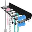 Home Gym Accessories Organization Storage Rack Equipment For Home 8 Hook Wall Hanger Display Gear Barbells Resistance Bands Jump Ropes Lifting Belt Hanger Accessories Hardware Included (Basic)