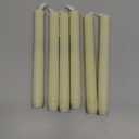 Homemory 6 Pcs Flameless Taper Candles with Remote, Timer, Dimmer, Ivory Battery Operated CandleSticks with Flickering Light, Plastic Led Window Candles, 9.6 Inches for Halloween Christmas Decoration
