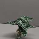 Muhanjia Artificial Flowers Turtle-Back, Alocasia Leaf, in Glass Vase with Faux Water,7Pcs Artificial Leaves Real Touch Latex Leaves for Centerpiece (1, Alocasia Leaf)