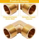 2pcs Brass Pipe Fitting 90 Degree Elbow 3/4" NPT Male to 3/4" NPT Male Pipe Fittings