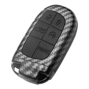 TANGSEN Smart Key Fob Case for Dodge RAM for Jeep Cherokee 3 4 5 Button Keyless Entry Remote Control Accessories Personalized Double Protective Cover ABS Plastic Carbon Fiber Pattern Black Silicone TANGSEN Smart Key Fob Case for Dodge RAM for Jeep Cherokee 3 4 5 Button Keyless Entry Remote Control Accessories Personalized Double Protective Cover ABS Plastic Carbon Fiber Pattern Black Silicone