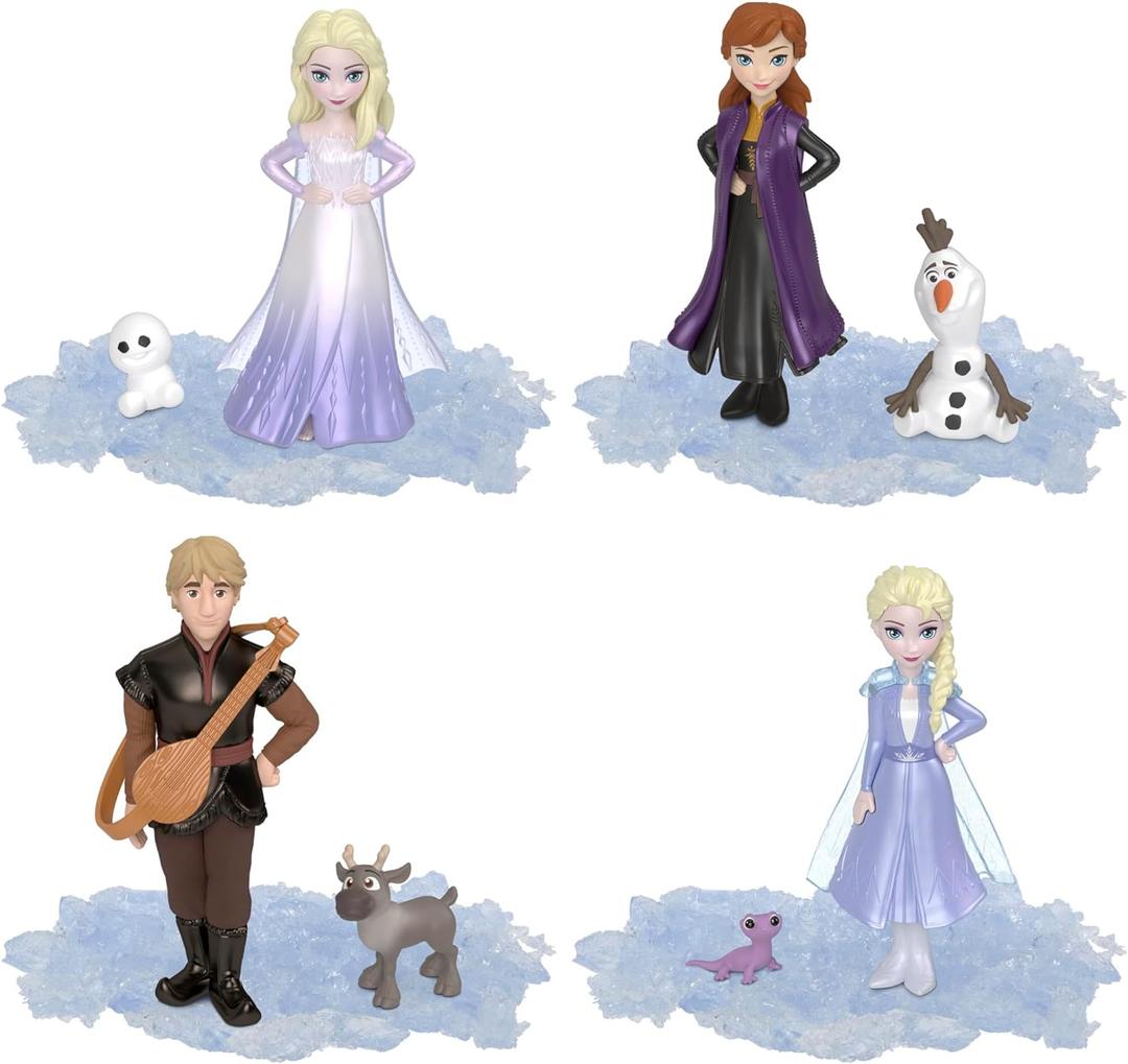 Mattel Disney Frozen Toys, Ice Reveal Small Doll Set with 1 Doll, Squishy Ice Gel & 6 Surprises Including Friend Figure & Play Pieces (Dolls May Vary)