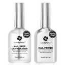 Luckyfairy Nail Dehydrator and Primer, Acid-Free & HEMA-Free Nail Prep Kit for Gel Nails & Press ons, No Lift Primer, Strong Adhesion Bond, No Lamp Needed