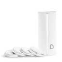 Munchkin Toss Portable Disposable Diaper Pail, Holds up to 150 Newborn Diapers, 5 Pack, White