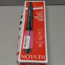 REVLON Silicone Bristle Heated Hair Styling Brush | Fast, Long Lasting Volume for Easy Styling | 1" Barrel for Full Body and Smooth Styles (Black/Pink)