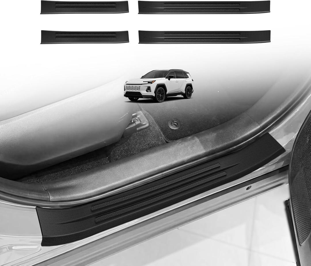 TripleAliners Door Sill Protector for 2026 Toyota RAV4 Accessories, 4PCS