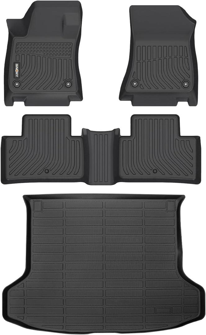 GINOWY-Floor Mats & Cargo Liner for Infiniti QX50 2019-2025 & 2022-2025 Infiniti QX55, All Weather Car Floor Mat Rubber Liners Cargo Trunk Mat for Infiniti QX50 Accessories