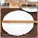 Tomeurperf White Charger Plates Bulk 100Pcs - 13" White Chargers for Dinner Plates, Floral Embossed Decorative Charger Plate for Wedding & Event Kitchen Party Decoration