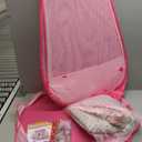 Crayline Pop Up Princess Tent with Star Light, Toys for 1 2 3 Year Old Girl Birthday Gift, Baby Girl Toys, Ball Pit for 12-18 Months Toddler Gift, Easy to Pop Up and Assemble (Pink)