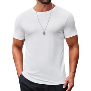 COOFANDY Men's T Shirt Short Sleeve Crew Neck T-Shirts Casual Summer Classic Basic Tees  S Size