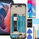 for Motorola G Play [2024 Version] Screen Replacement for Moto G Play Gen 3 Screen Replacement with Frame XT2271-5 XT2271 XT2413V LCD Display Digitizer Touch Screen Assembly 6.5 inch Black