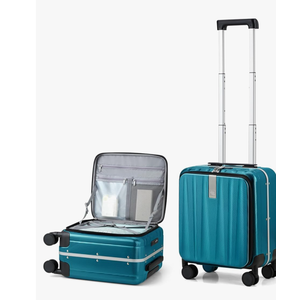 Hanke 16 Inch Underseat Carry On Luggage with Wheels,Small Hard Shell Suitcases for Weekender,Top Opening Tsa Approved Lightweight Travel Luggage Suitcase Christmas Gifts for Birthday，Caribbean Blue.