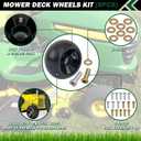 CheeMuii 6 Pack Lawn Mower Deck Gauge Wheels Kit AM125172 Mower Deck Wheels Compatible with John Deere 48", 54", 60", 62, 72" Deck Replace for AM125172 AM124706 210-300