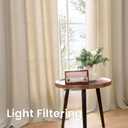 BGment Oatmeal Linen Curtains 84 Inch Length 2 Panels Set for Living Room, Sand Semi Sheer Drapes Light Filtering Window Treatments with Grommet for Bedroom No See Through, Each 52 Inch Wide