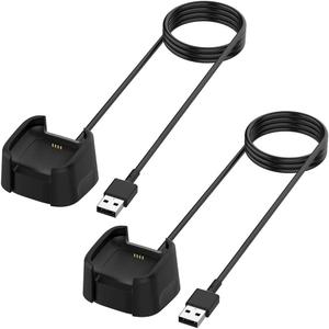 Charger for Fitbit Versa 2 (Not for Versa 1st), Replacement Charging Cable Dock with 3.3ft USB Cord for Fitbit Versa2 Smart Watch (2 Pack)