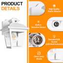 FUDESY Dusk to Dawn Outdoor Wall Lantern, Exterior Sensor Porch Light Wall Mount with LED Bulb, Waterproof Anti-Rust Wall Sconce Lighting , White Outside Light Fixtures for Hose, Front Door, Garage