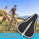 Geronmine Gel Bike Seat Cover Padded Bicycle Saddle Covers for Women & Men, Most Comfortable Exercise Bike Seat Cushion Cover, Soft for Spin Indoor Outdoor Cycling Class Mountain Stationary Bikes