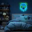 Ice Bear Neon Sign, Cool Led Sign for Wall Decor - Usb Powered, Adjustable Brightness Anime Bear Led Light for Bedroom, Bar, Pub, Party, Man Cave Decor, Unique Gift for Teenage Boys