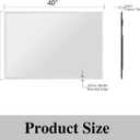Frameless Bathroom Mirror, 40" x 28" Beveled Wall Mirror