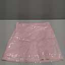 Floerns Women's Contrast Sequin Short Skirt Mid Waist Party Bodycon Mini Skirt (Pink)