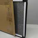 [MEASURE FIRST] FLYZZZ Window Screen, FIXED 19.68" HEIGHT, Fits Window Opening Width 28" to 52", Adjustable Sliding Screen Insert, Large, 2-Pack
