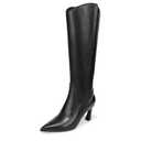 Naturalizer Women's Emily Knee High Boot Black Leather 9.5 M