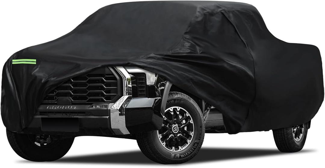 Car Cover Custom Fit for Toyota Tundra 5.5Ft Bed 2000-2026, Migaven Waterproof Full Exterior Cover Sun Rain Protection with Door Zipper (Not Include Mirror Pocket) (Black)