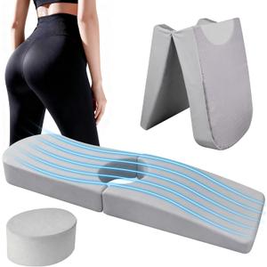 BBL Bed After Surgery for Sleeping, Larger Ergonomic BBL Pillow with Hole, High-Density Support Foam Brazilian Butt Lift Recovery Mattress with Removable Cover (Grey), Single
