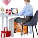 Under Desk Heater Leg Feet Foot Warmer,Personal Portable Space Heaters Quiet Small For Office Home Indoor Use Large Room,Electric Energy Efficient,Essentials Supplies For Women Grey