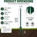 Fence Posts 5FT, Metal U Posts for Wire Fence, 10 Pack，Green
