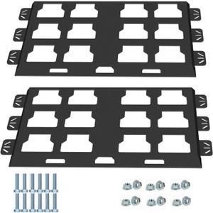 Mounting Plate Compatible with Milwaukee Packout, 100 Lbs, Metal with Powder Coat, for Tool Storage and Organization System (Full Plate-Black-2)