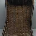 Antique Woven Wicker Tray Basket, Brown