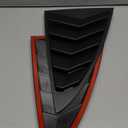 for Tesla Model 3 Rear Side Window Cover Louver Sport Style, for Tesla Model 3 2017-2025 Exterior Decoration Accessories (Model 3-Matt Carbon Fiber Pattern)