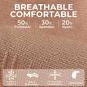 NeoTech Care Ankle Support Sleeve - Open Heel, Light, Elastic & Breathable Knitted Fabric - Medium Compression - For Men, Women, Kids - Right or Left Foot (Beige Color, Size L, 1 Pair)