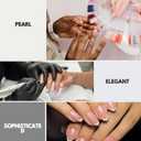 2x Mystic Nails by EBIN NEW YORK – Blue and Gold Press-On Nails with Oval and Square Tips for Easy Application and Reusable Wear – Gift Set (2 Items)
