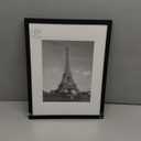 12 x 16 Inch Black Photo Frame with Cardboard Backing, Modern PVC Picture Display for Wall or Tabletop in Horizontal or Vertical Orientation