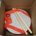 Kids Drum Set,8 in Wooden Toy Drum Set,Educational Baby Musical Toys Drum with Adjustable Strap 2 Drumsticks,Sensory Musical Instrument Drum Toy for Toddler Boys & Girls Gift(Red)