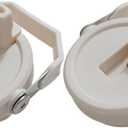 2 pack Tumbler Lid for Stanley IceFlow 20oz 30oz Spill Proof Tumbler Cover with Handle and Straw (Beige, 30oz)