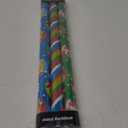 CAMKUZON Christmas Foil Wrapping Paper with Cut Lines on Reverse 3 Rolls Pack - Dancing Santa Claus, Colorful Stripes and Assorted Christmas Characters - Holiday Wrapping Paper Bundle, 24 Inch X 144