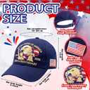 Unittype 250th Anniversary Hat Adjustable United States Patriotic Hat USA Retro Embroidered American Baseball Cap (Blue)