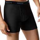 Hanes Ultimate 5 Packs for Men FreshIQ Boxer Briefs with ComfortFlex Waistband (XX-Large, Full-black)