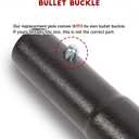 Blissun Umbrella Replacement Lower Pole, Patio Umbrella Bottom Pole with Bullet Buckle, Only Compatible Umbrellas