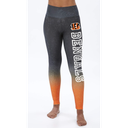 Zubaz Cincinnati Bengals Team Color Distressed Gradient Legging, XXL