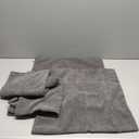 MIULEE Pack of 4 Couch Throw Pillow Covers 18x18 Inch Soft Dark Gray Chenille Pillow Covers for Sofa Living Room Solid Dyed Pillow Cases